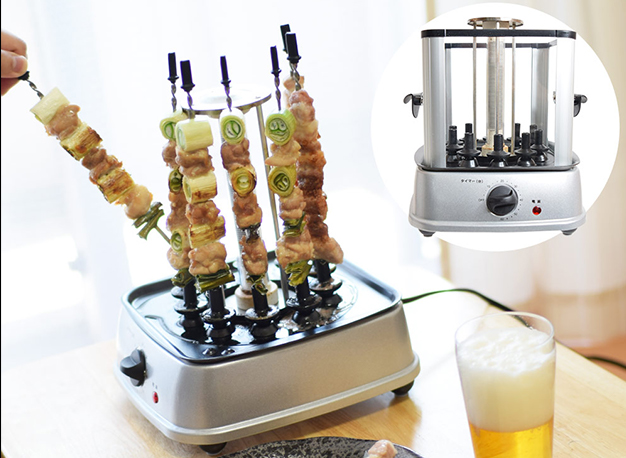 自動で回る卓上無煙焼き鳥器「自家製焼き鳥メーカー2」(サンコー)